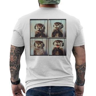 Cute Sea Otter Asd Autism Sensory Music Autistic Otter Lover Men's T-shirt Back Print - Thegiftio UK