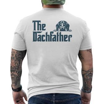 The Dachshund Father Wiener Dog Dogfather Men's T-shirt Back Print - Thegiftio UK