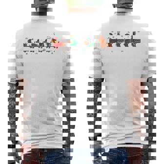 Dachshund Weiner Dog Santa Reindeer Christmas Pajamas Men's T-shirt Back Print - Monsterry