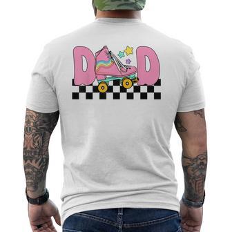 Dad Rolling Into Birthday Roller Skating Family Matching Men's T-shirt Back Print - Thegiftio UK