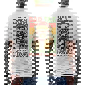 Dad Tax Making Sure It's Not Poison Raccoon Christmas Tri-Blend Men's T-shirt Back Print - Monsterry