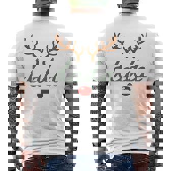 Dada Reindeer Christmas First Birthday Matching Family Dad Men's T-shirt Back Print | Seseable CA