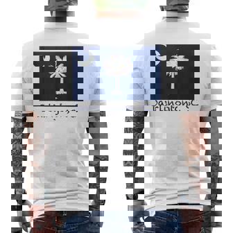 Darlington South Carolina USA State Flag Souvenir Tank Top Men's Back Print T-Shirt | Mazezy