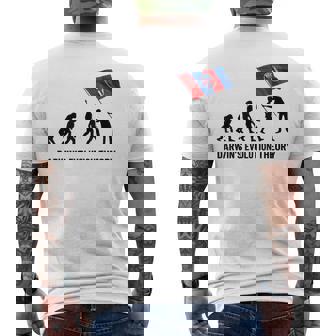 Darwin's Evolution Theory Bologna Divertente Tifoso Calcio T-shirt da uomo con stampa posteriore - Novitaregali
