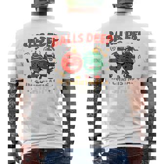 Deep In Christmas Spirit Adult Holiday Humor Men's T-shirt Back Print - Monsterry