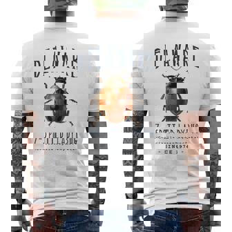 Delaware 7-Spotted Ladybug Men's Back Print T-Shirt | Mazezy