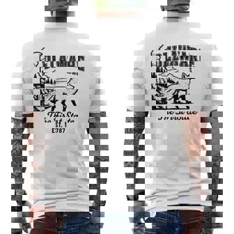 Delaware The First State Est 1787 Men's Back Print T-Shirt | Mazezy