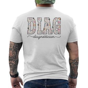 Diagnostician Work Diag Group Educational Diagnostician Men's T-shirt Back Print - Thegiftio UK