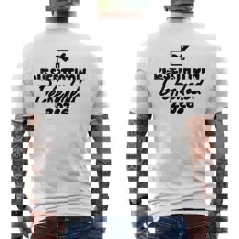 Dissertation Defended 2026 For PhD EDD Doctorate Graduation Tank Top Men's Back Print T-Shirt | Mazezy