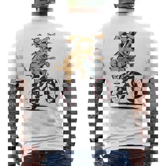 Dog BMX Motocross Bike Rider Road Bike Men's Back Print T-Shirt | Mazezy