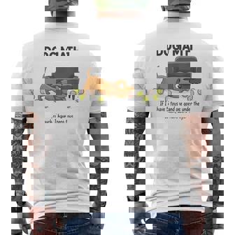 Dog Dog Math If I Have Five Toys Coworker Men's Back Print T-Shirt | Mazezy