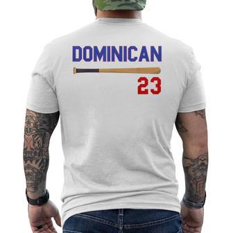 Dominicano Flag Rd República Dominicana De Béisbol Camiseta Hombre Estampado Espalda - Regaloses