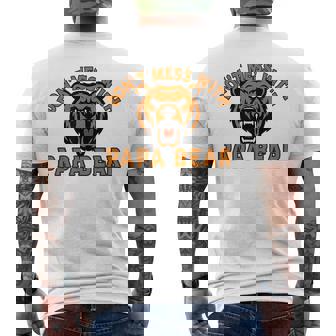 Don't Mess With Papa Bear Fierce Outdoor Dad Men's Back Print T-Shirt | Mazezy