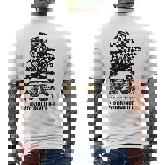 Drag Racing Life Messy Bun Hair Glasses Car Racing Tank Top Men's Back Print T-Shirt | Mazezy