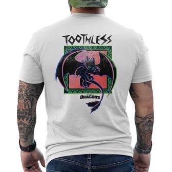 Dreamworks Dragons Toothless Neon Men's T-shirt Back Print - Thegiftio UK