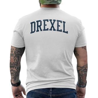 Drexel Nc Vintage Athletic Sports Jsn2 Navy Print Men's T-shirt Back Print - Thegiftio