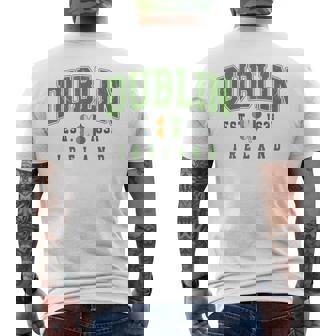 Dublin Ireland For St Patrick’S Day Or Irish Travel Men's T-shirt Back Print - Seseable