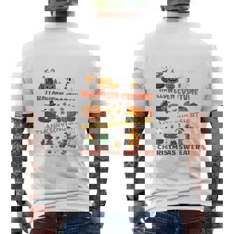 Due To Inflation This Is My Halloween Thanksgiving Christmas Men's T-shirt Back Print | Mazezy