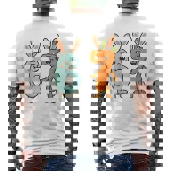 Easter Bunny 6 Carrot 7 Six Seven Smashup Men's Back Print T-Shirt | Mazezy