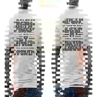 Education Important But Metal Detecting Is Importanter Men's Back Print T-Shirt | Mazezy