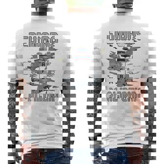 Edwards AFB California Air Force Base Airman Veteran Tee Men's Back Print T-Shirt | Mazezy