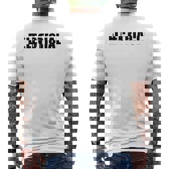 Electrical – Professional Electriciantaff Uniform メンズTシャツ バックプリント - Kawaiitshirt