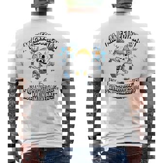 Electrician Dancing Skeleton Shut The Main Breaker Off Men's Back Print T-Shirt | Mazezy