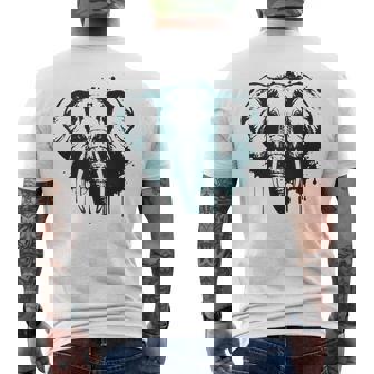 Elephant Safari Animal Drawing Artwork Wildlife Print Tank Top Men's Back Print T-Shirt | Mazezy