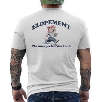 Elopement The Unexpected Workout Autism Neurodiversity Bear Men's T-shirt Back Print | Seseable UK