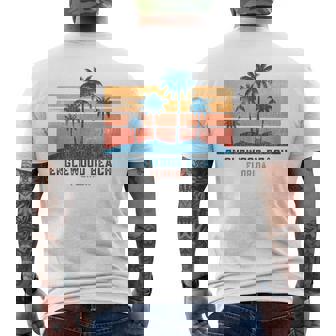 Englewood Beach Florida Retro Vintage Souvenir Vacation Sun Men's Back Print T-Shirt | Mazezy