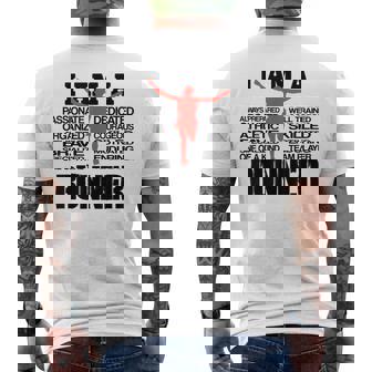 Estampada Motivacional Con Texto I Am A Runner Cool Camiseta Hombre Estampado Espalda - Regaloses