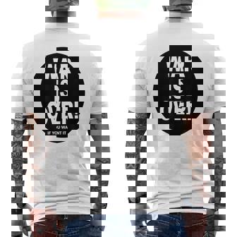 Exclusive War Is Over If You Want It 限定版 メンズTシャツ バックプリント - Kawaiitshirt