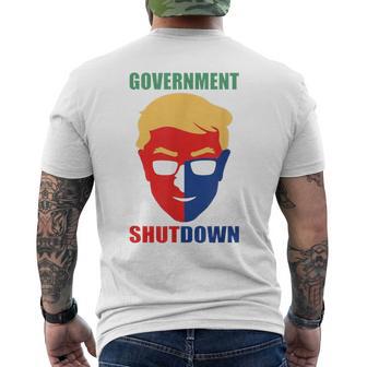 The Face Of Our US Government Shutdown Halloween Men's Back Print T-Shirt | Mazezy