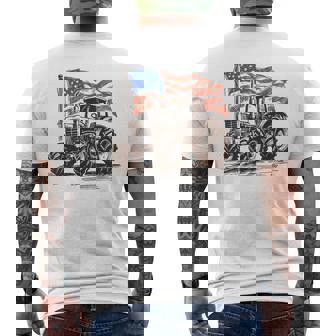 Farm Tractor Proud Farmer Patriotic American Flag Tractor Men's T-shirt Back Print | Seseable UK