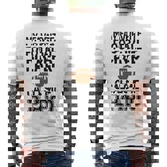 My Favorite Football Player Calls Me Papo Family Support Men's Back Print T-Shirt | Mazezy