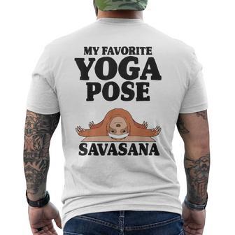 My Favorite Yoga Poseavasana Paresseux Yoga T-shirt imprimé au dos - Cadeauxyz