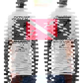 Fiji Viti Levu Scuba Diver Down Flag Scuba Diving Tank Top Men's Back Print T-Shirt | Mazezy