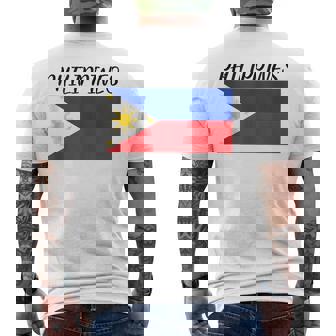 Filipino Philippines Flag Tank Top Men's Back Print T-Shirt | Mazezy