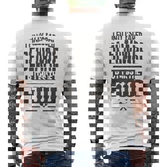 I Finally Escaped Delaware But I Miss The Food Tank Top Men's Back Print T-Shirt | Mazezy