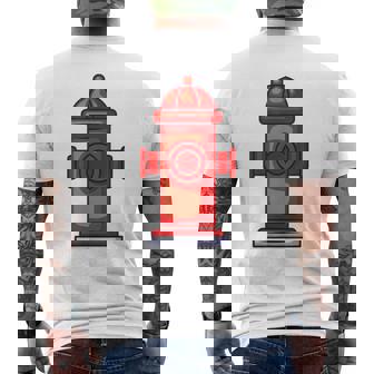 Fire Hydrant Firefighter Hose Cool Firefighter Men's Back Print T-Shirt | Mazezy