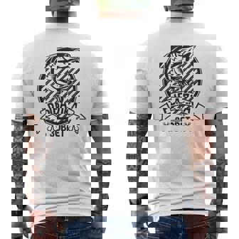 The Fishing Rod Calls Russian Saying Angler Men's Back Print T-Shirt | Mazezy