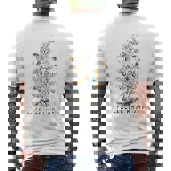 Fleece Navidad Funky Christmas Sheep Cartoon Tank Top Men's Back Print T-Shirt | Mazezy