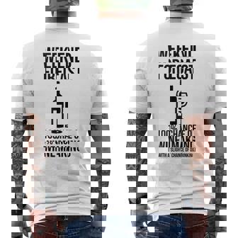 Weekend Forecast 100 Chance Of Wine Making Tank Top Men's Back Print T-Shirt | Mazezy