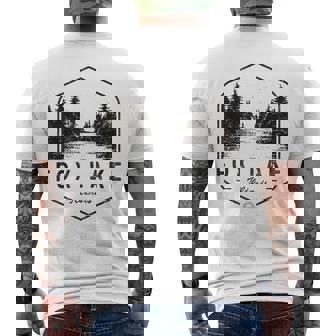 Fox Lake Illinois Outdoors Vintage Men's T-shirt Back Print - Thegiftio