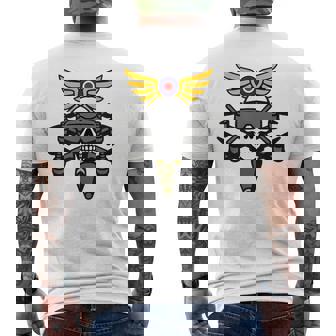 FPV Pilot Drone Unit RAF British Roundel Men's Back Print T-Shirt | Mazezy