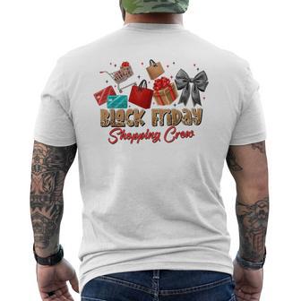 Friday Shopping Crew Coquette Bow Leopard Christmas Black Men's T-shirt Back Print - Thegiftio UK