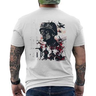 On Fridays I Wear Red Usa Support American Troops Men's T-shirt Back Print - Thegiftio UK