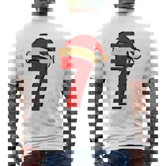 Fun Six Seven 6 7 Meme Couples Christmas Tri-Blend Men's T-shirt Back Print | Mazezy