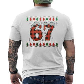 67 Six Seven Squad Meme Christmas Ugly Sweater Men's T-shirt Back Print - Thegiftio UK