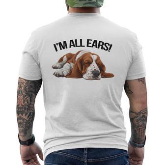 Basset Hound I'm All Ears Dog Pet Owner Men's T-shirt Back Print - Thegiftio UK